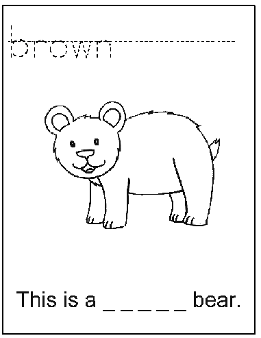 Color Brown Worksheets Sketch Coloring Page